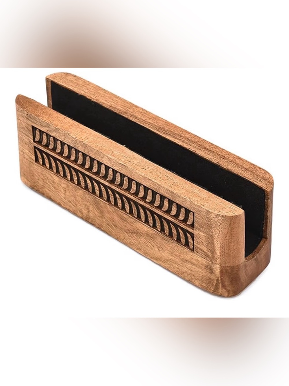 Laptop Stand Acacia Wood Vertical Laptop Stand for Desk